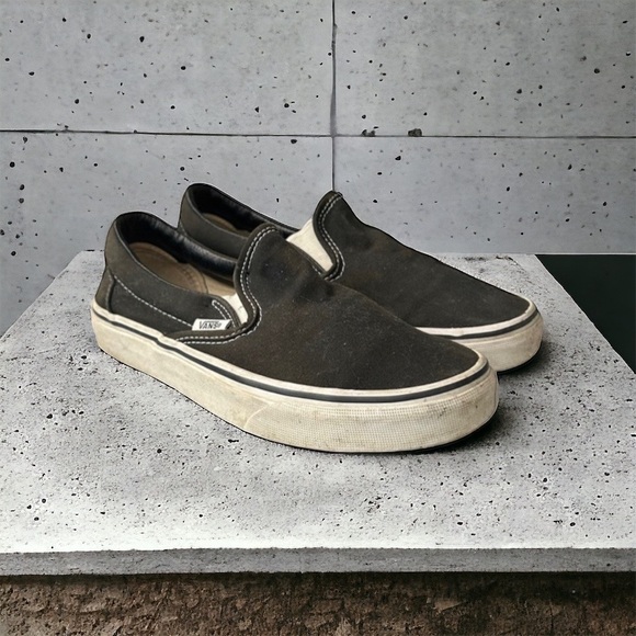 Vans Unisex Classic Low Top Charcoal Slip On Shoes Size US M 5 W 6.5 - Picture 1 of 13